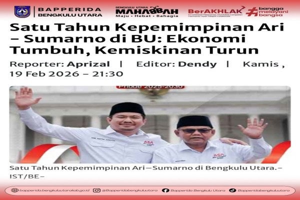 satu-tahun-kepemimpinan-ari-sumarno-di-bu-ekonomi-tumbuh-kemiskinan-turun